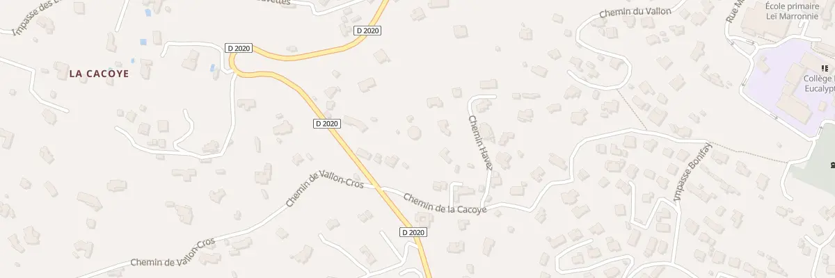 Plan du 624 Che de la Cacoye à Ollioules