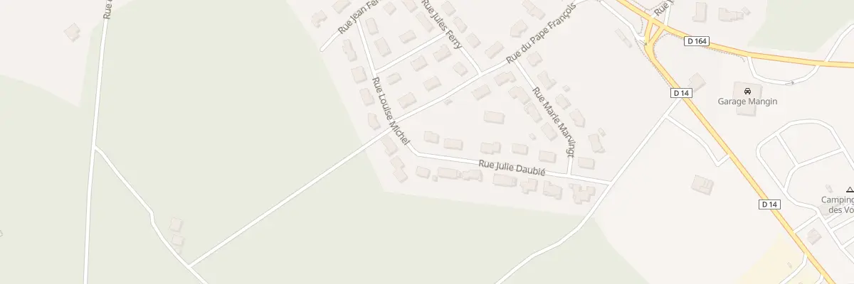 Plan du 15 Rue Julie Daubié à Bulgnéville