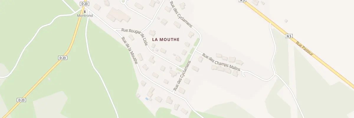 Plan du 5 Rue Rouget de Lisle à Montrond