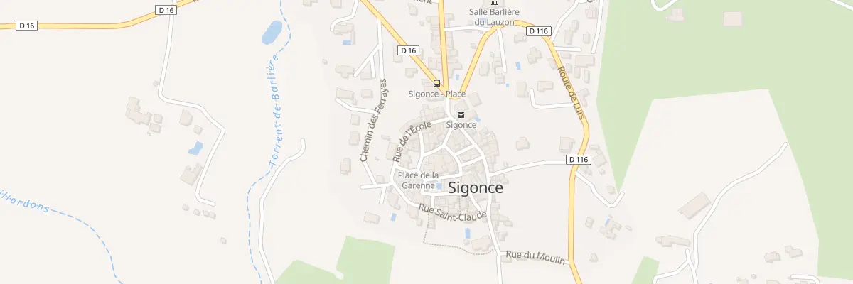 Plan du 5171 Le Village à Sigonce