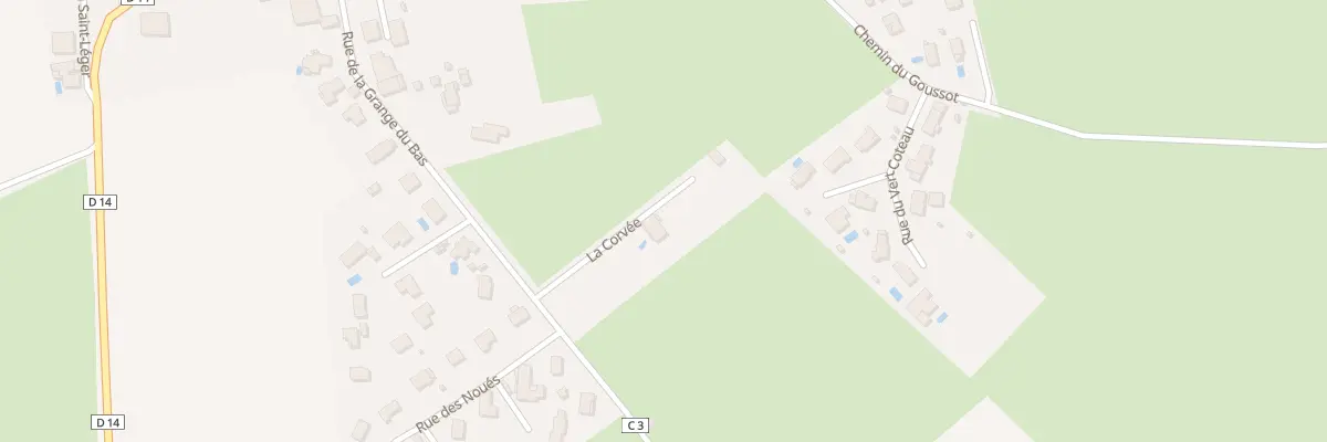 Plan du 21 Rue de la Grange du Bas à Chevigney-sur-l’Ognon