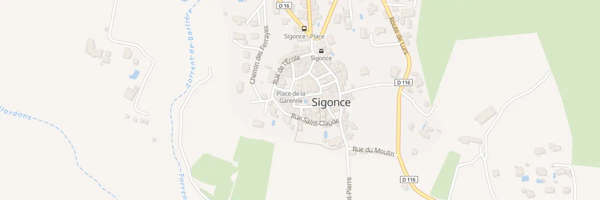 Plan du 5147 Le Village à Sigonce