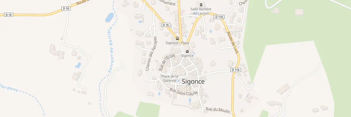 Plan du 7001 Le Village à Sigonce