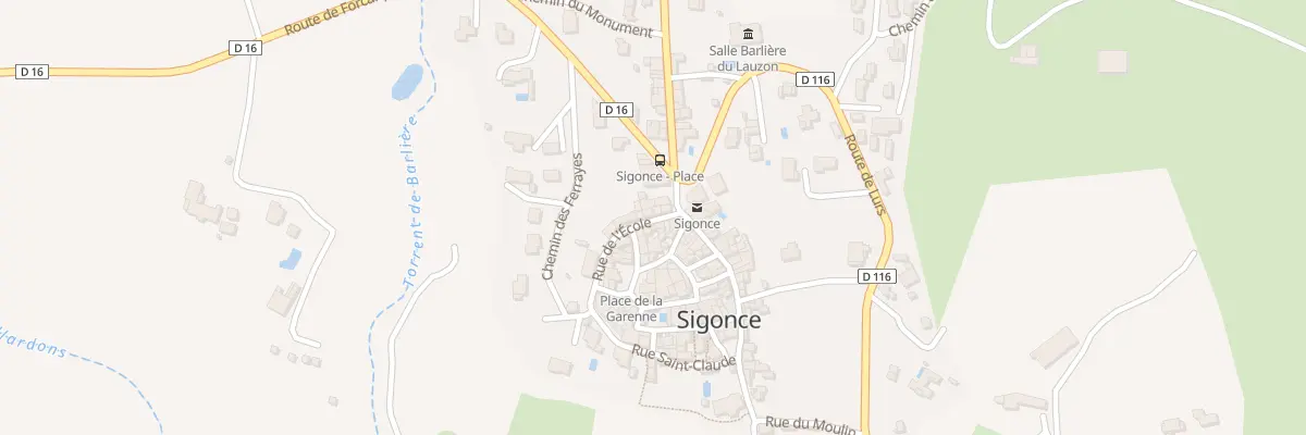 Plan du 5067 Le Village à Sigonce