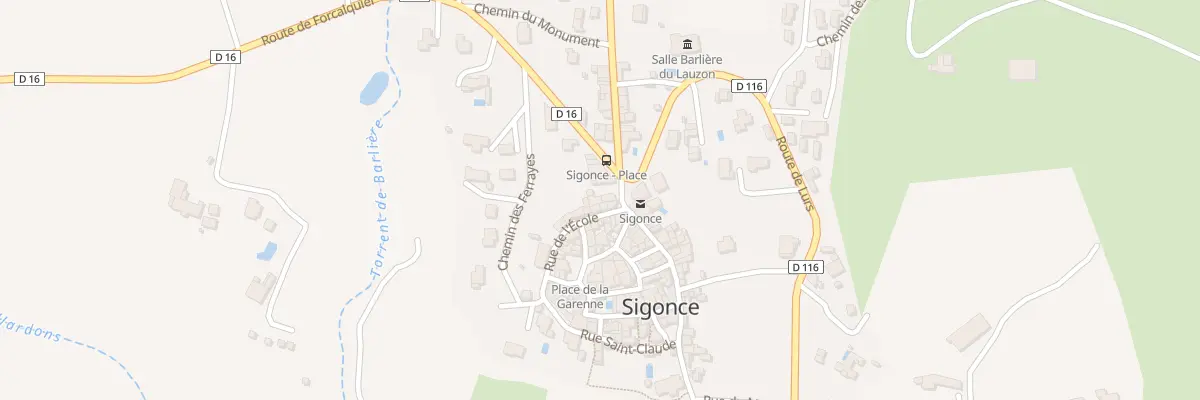 Plan du 5068 Le Village à Sigonce