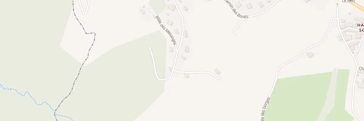 Plan du 689 Che des Borels à La Salle-en-Beaumont