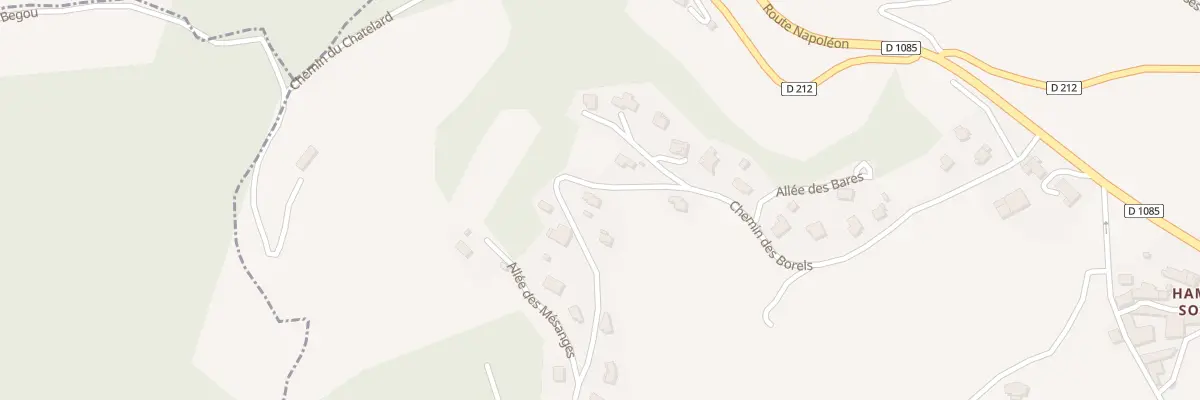 Plan du 449 Che des Borels à La Salle-en-Beaumont