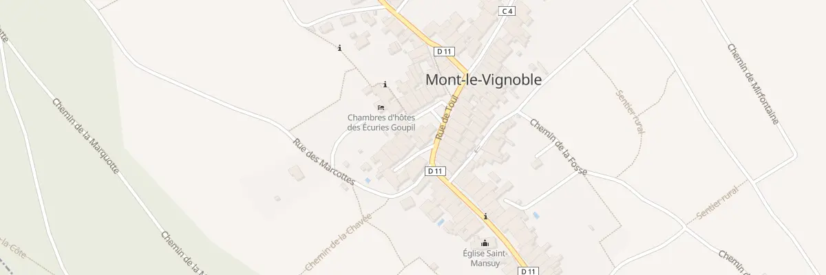 Plan du 1 Pl de la Mairie à Mont-le-Vignoble