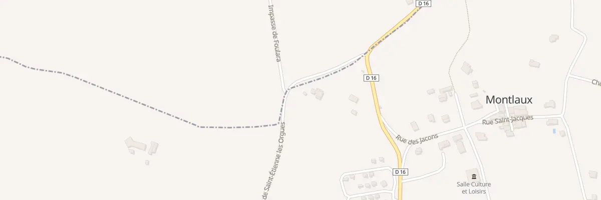 Plan du 180 Rte de St Etienne Les Orgues à Montlaux
