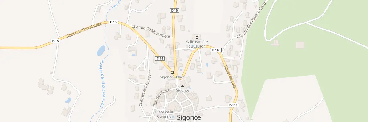 Plan du 5082 Le Village à Sigonce