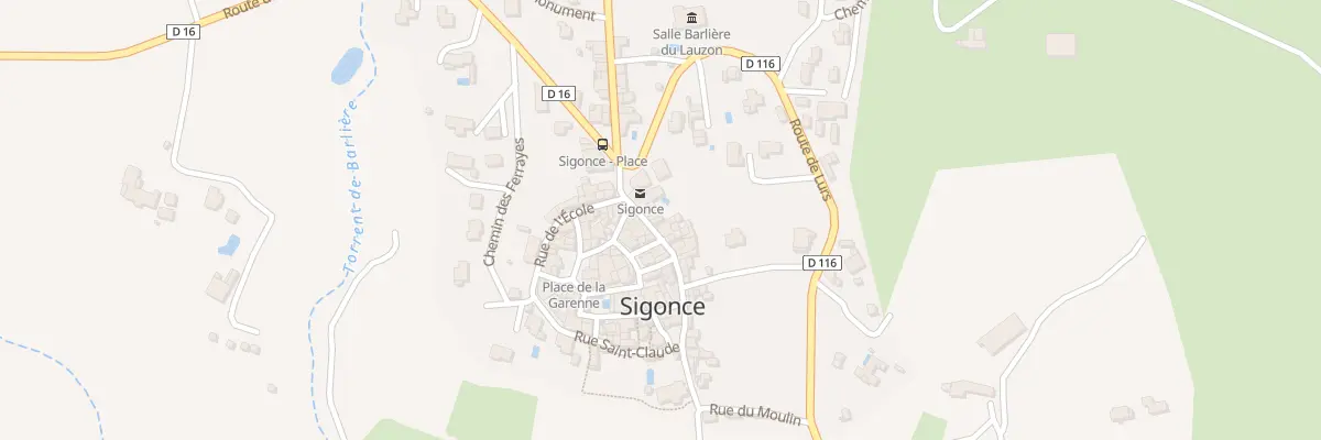 Plan du 7122 Le Village à Sigonce