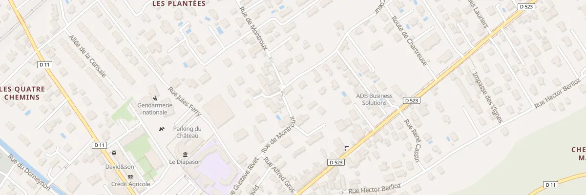 Plan du 8 Rue de Montroux à Domène