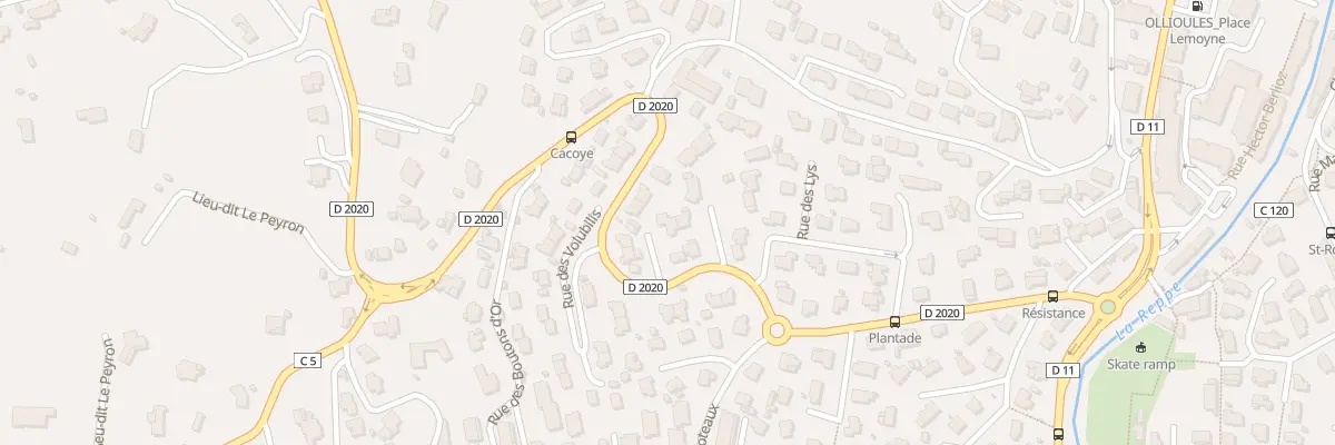 Plan du 36 Rue des Bruyères à Ollioules