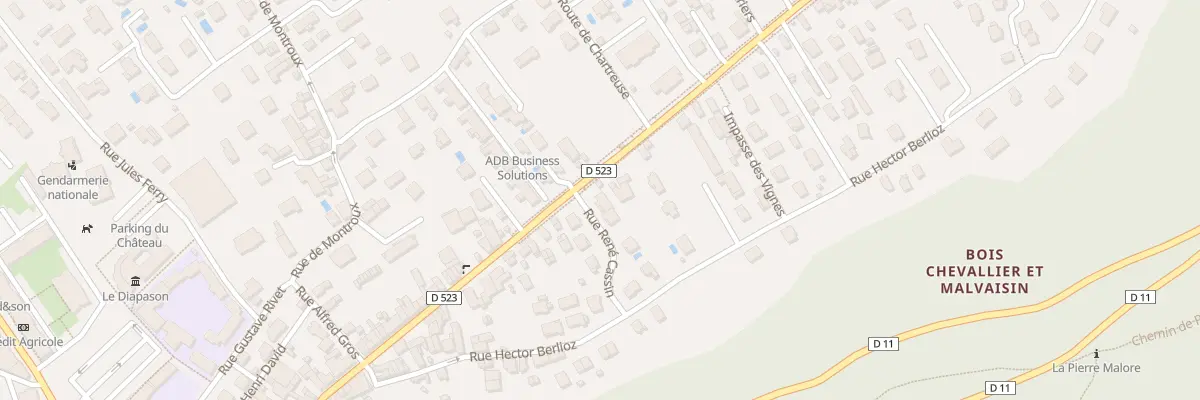 Plan du 2 Rue René Cassin à Domène