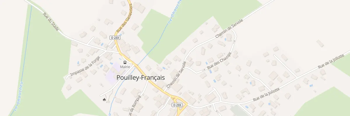 Plan du 3B Che de Servole à Pouilley-Français