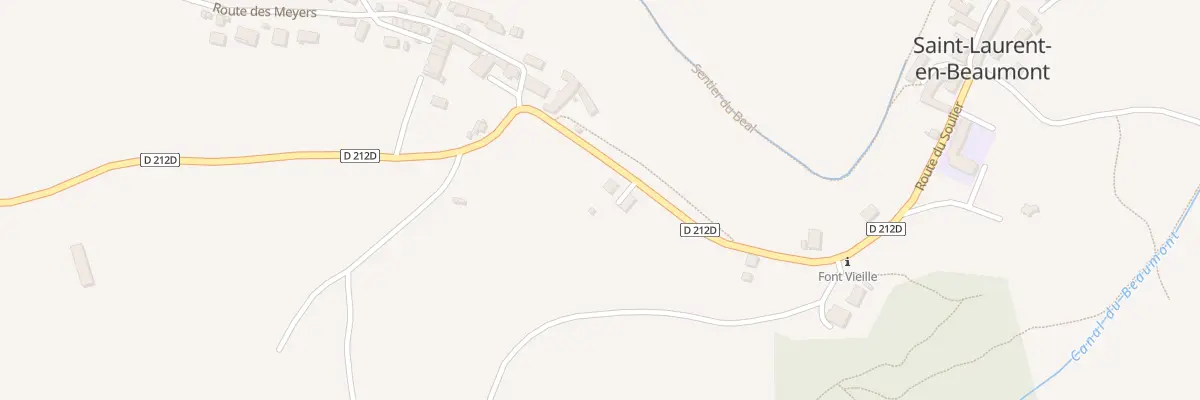 Plan du 880 Rte du Soulier à Saint-Laurent-en-Beaumont