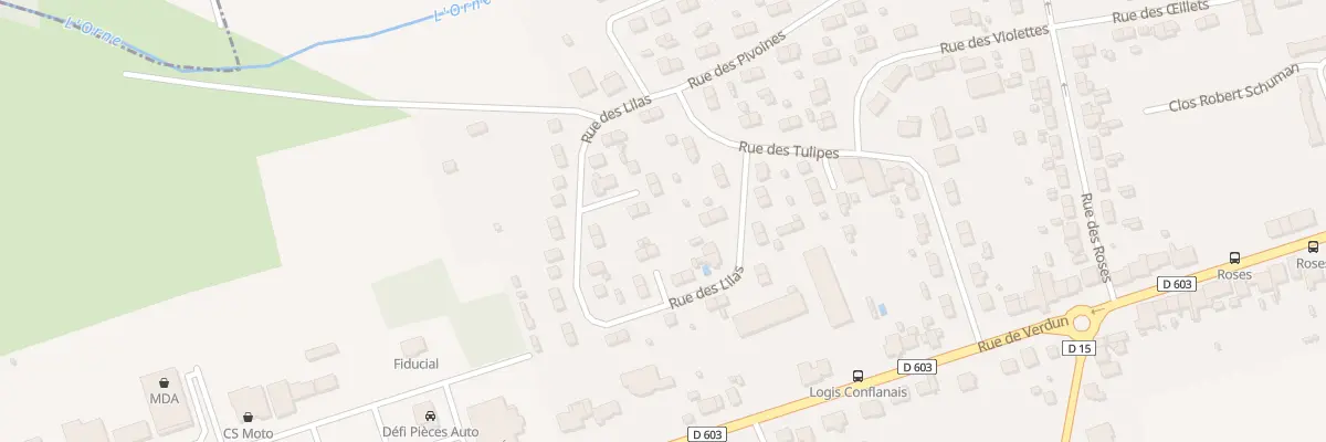 Plan du 36 Rue des Lilas à Conflans-en-Jarnisy