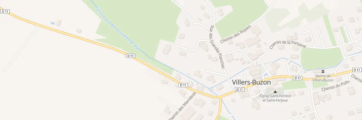 Plan du 9A Rue des Grandes Planches à Villers-Buzon
