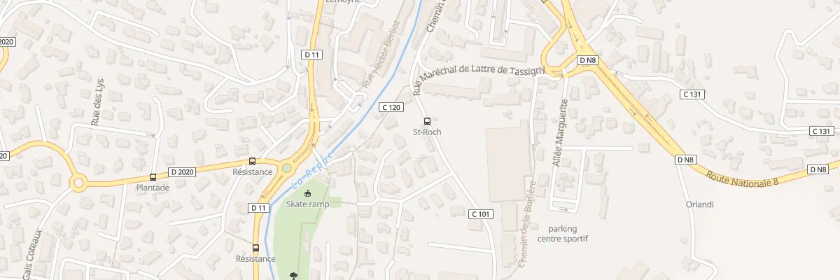 Plan du 309 Che de Saint-Roch à Ollioules