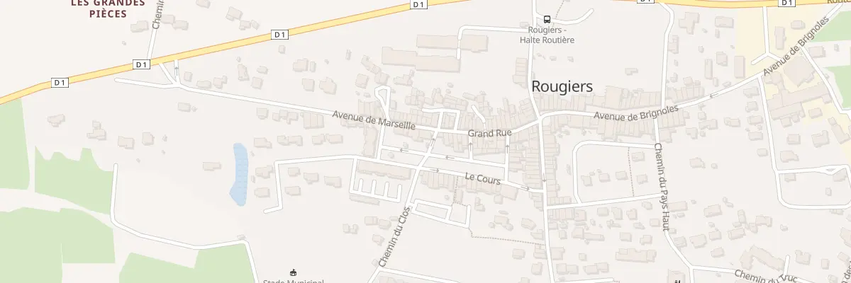 Plan du 1 Rte de Marseille à Rougiers
