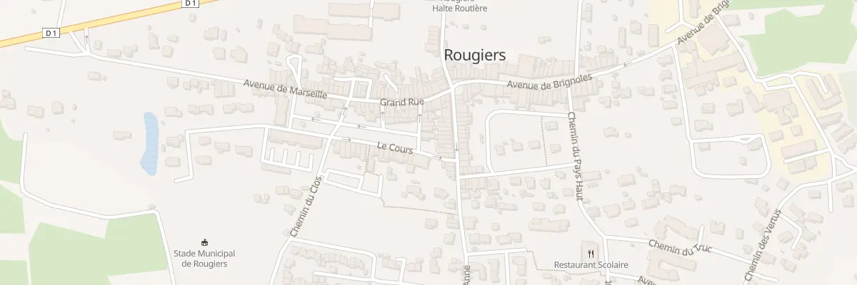 Plan du 1 Vc Le Cours à Rougiers