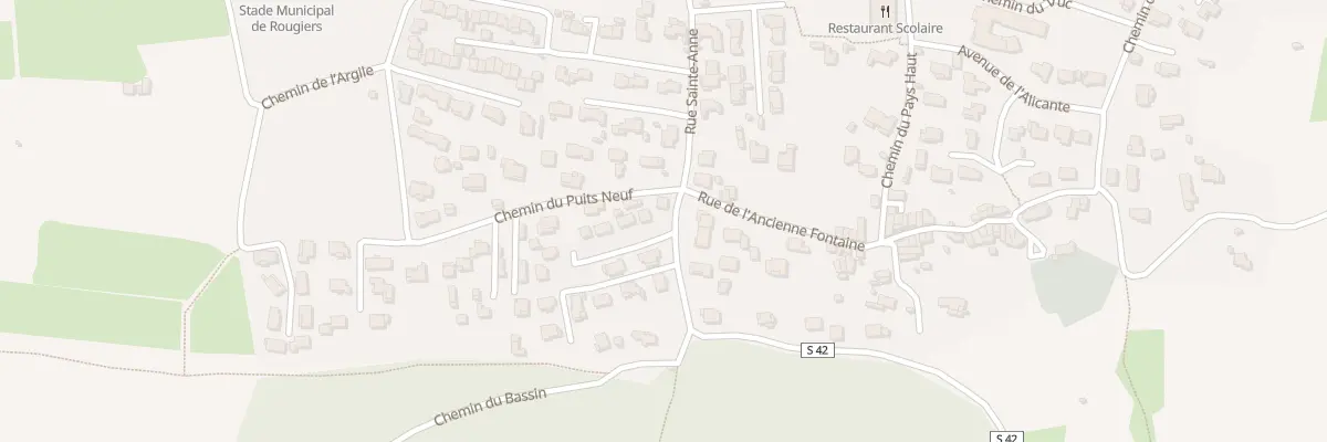 Plan du 9001 Rue Sainte Anne à Rougiers