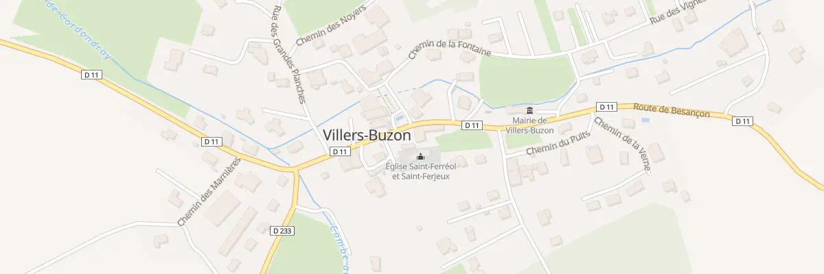 Plan du 1 Pl de l’Eglise à Villers-Buzon