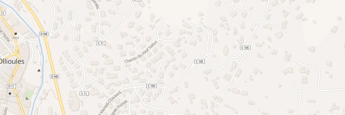 Plan du 307 Che de la Courtine à Ollioules