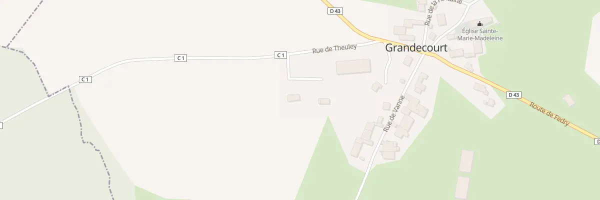 Plan du 28 Rue de Theuley à Grandecourt