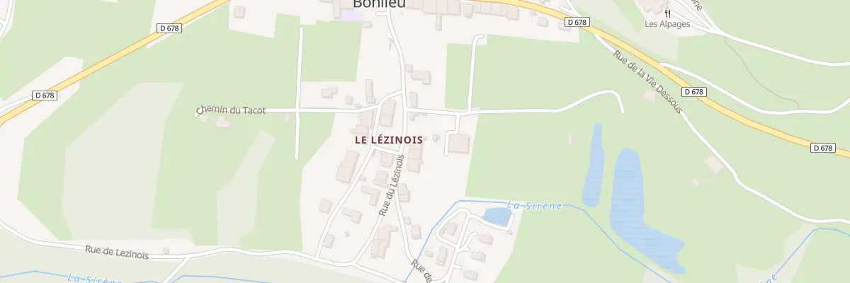 Plan du 7 Rte du Lézinois à Bonlieu
