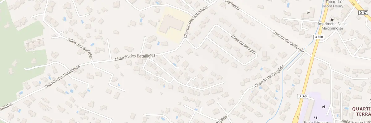 Plan du 207 Che des Batailloles à Saint-Maximin-la-Sainte-Baume