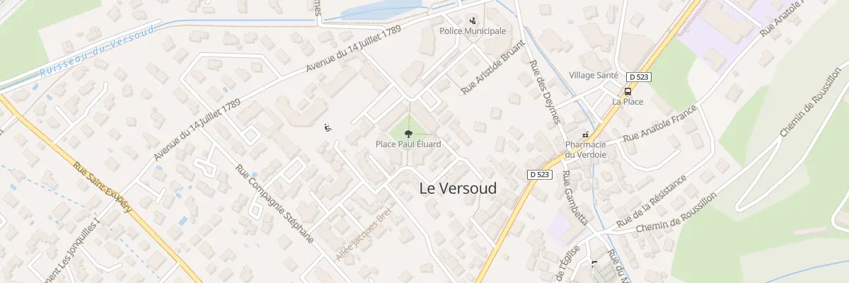 Plan du 3 Pl Paul Eluard au Versoud