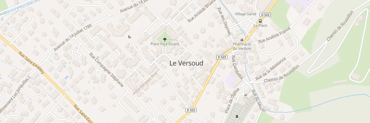 Plan du 12 Rue Arthur Rimbaud au Versoud
