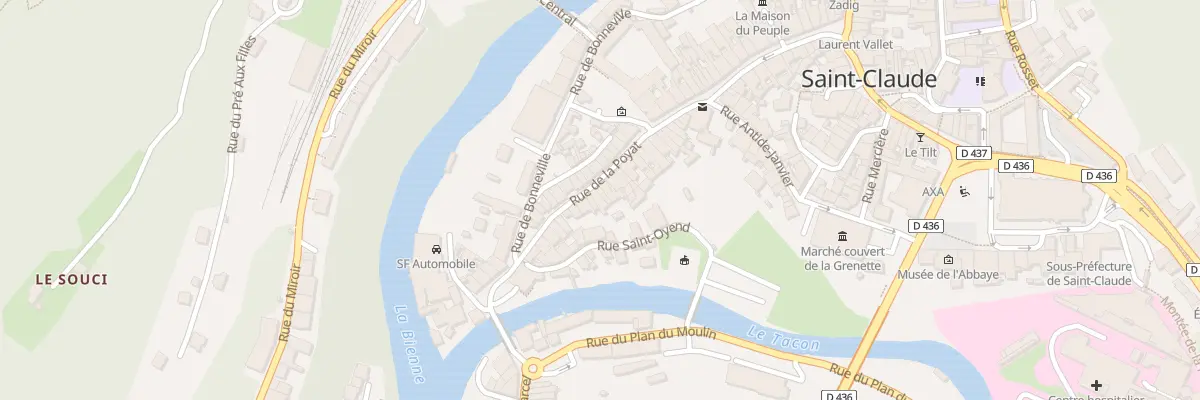 Plan du 47 Rue de la Poyat à Saint-Claude