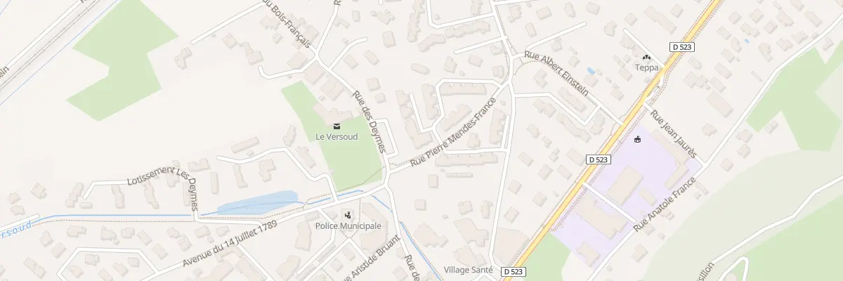 Plan du 43 Rue Pierre Mendes France au Versoud