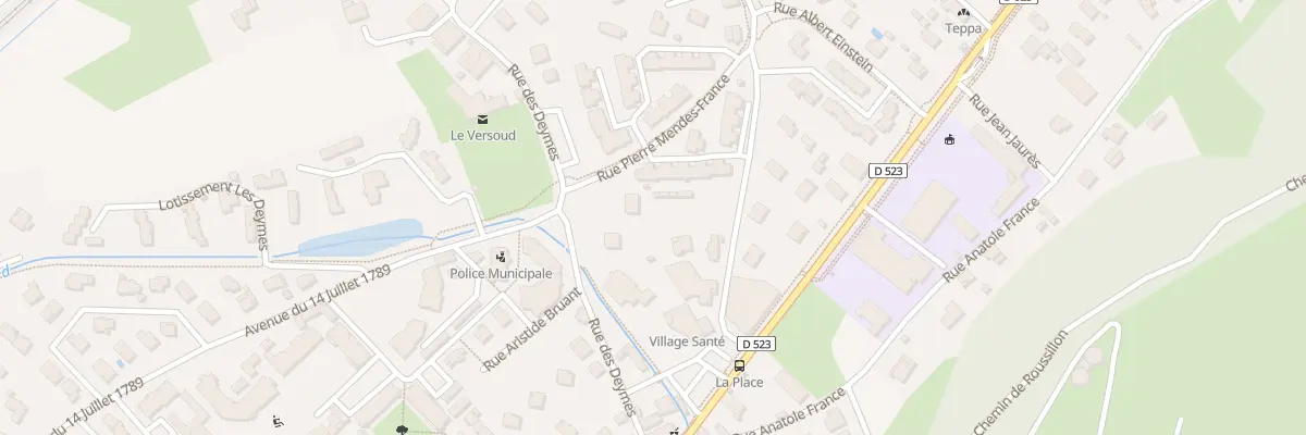 Plan du 192 Rue des Deymes au Versoud