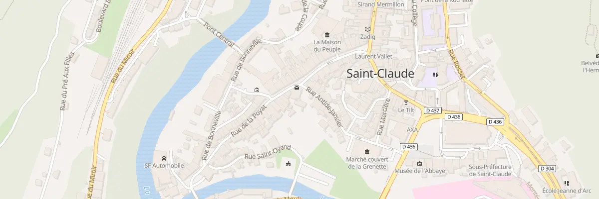 Plan du 17 Rue de la Poyat à Saint-Claude