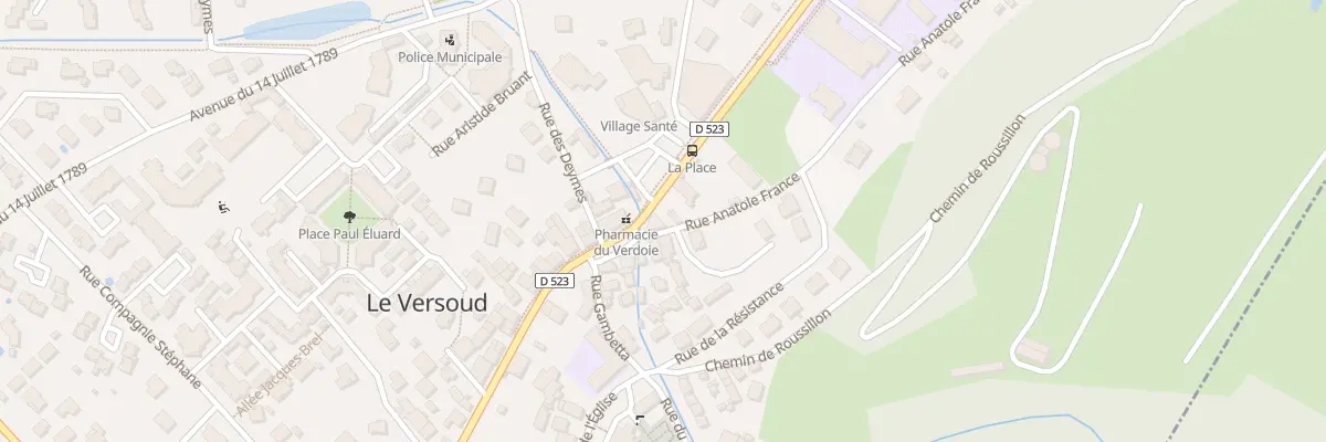 Plan du 3 Rue Anatole France au Versoud