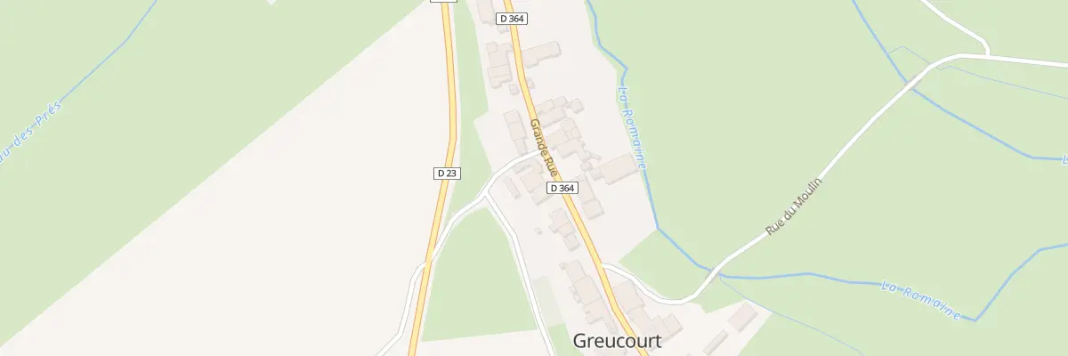 Plan du 24 Gr Grande Rue de Greucourt à La Romaine