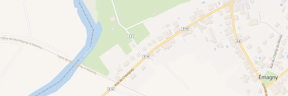 Plan du 28 Rue de Chevigney à Émagny
