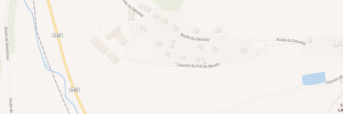 Plan du 382 Che du Pre du Moulin à Montmaur