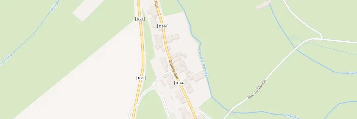 Plan du 15 Gr Grande Rue de Greucourt à La Romaine