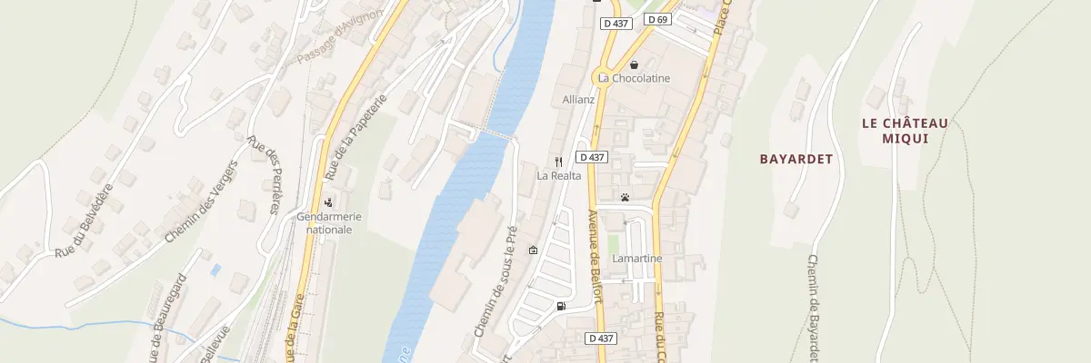 Plan du 8 Bd de la République à Saint-Claude