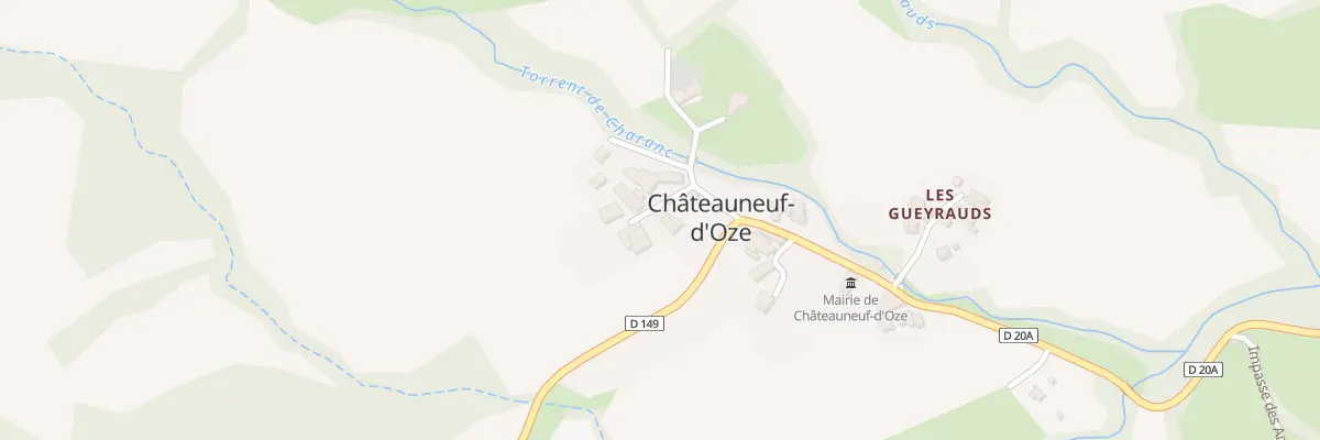 Plan du 5013 Le Village à Châteauneuf-d’Oze