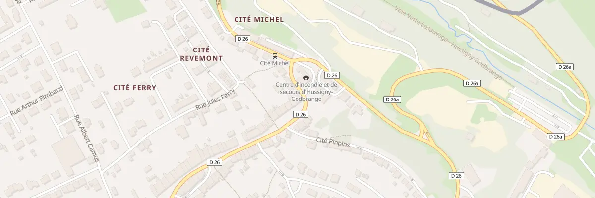 Plan du 2 Rue Jean Jaurés à Hussigny-Godbrange