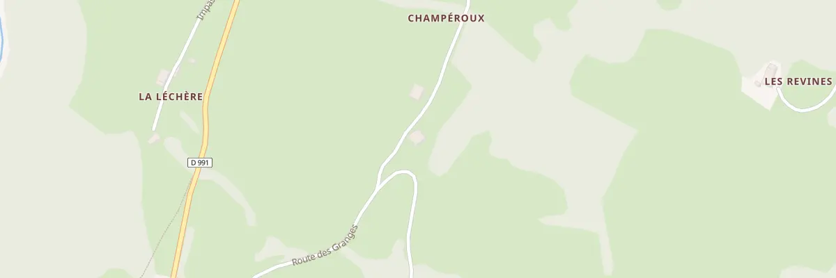Plan du 70 Che du Champeroux à Chézery-Forens