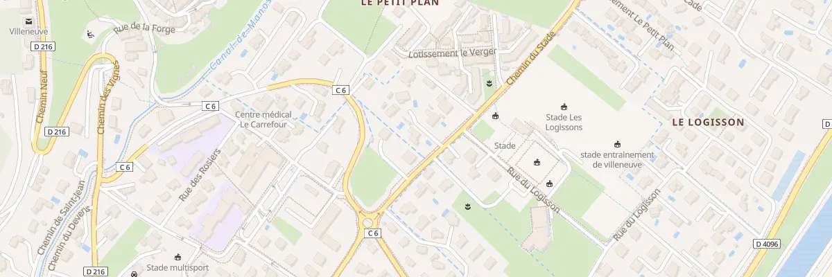Plan du 121 Che du Stade à Villeneuve