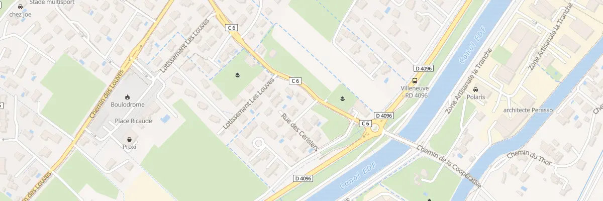Plan du 12 Rue des Cerisiers à Villeneuve