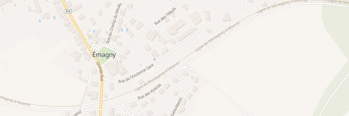 Plan du 14 Rue de la Gare à Émagny