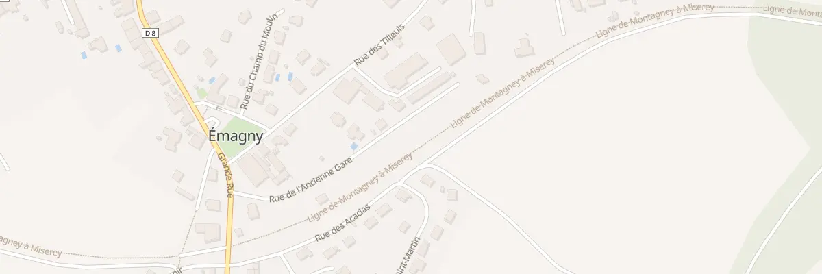 Plan du 16 Rue de la Gare à Émagny